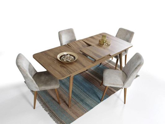 Dining room Set Dining set Table Suite Dining table Set 4x Chairs Complete 5tlg.