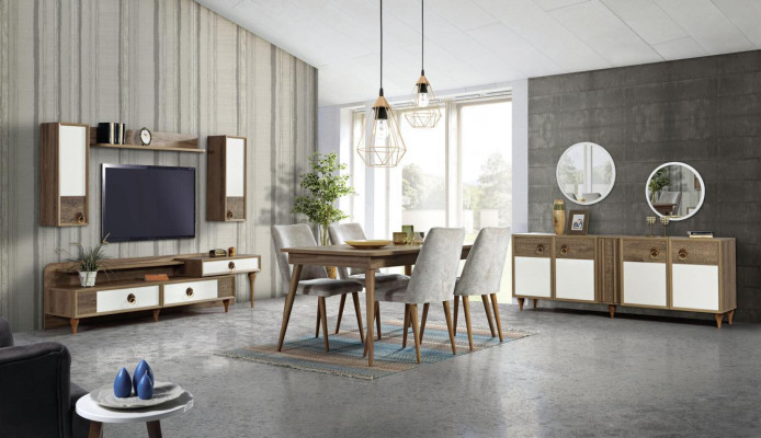 Dining room Set Dining set Table Suite Dining table Set 4x Chairs Complete 5tlg.