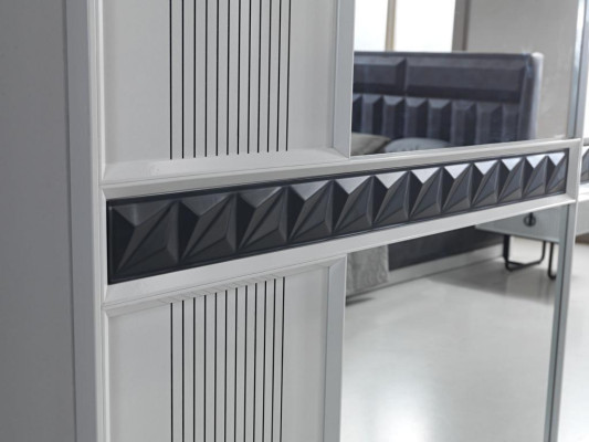 Bedroom Wood Wardrobe Luxury Design Cabinets Modern Gray new