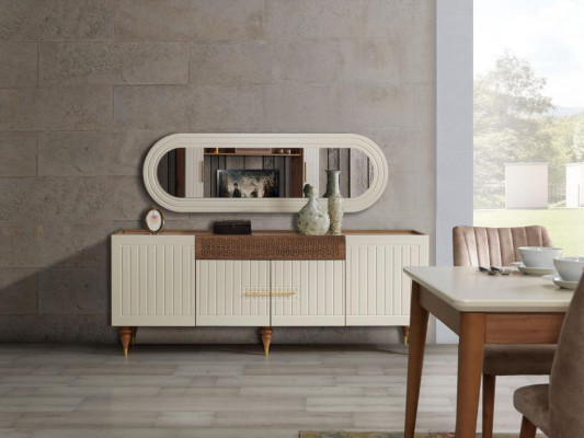 xxl sideboard sideboard chest of drawers 201cm with mirror 2 pieces. Wardrobe chests of drawers