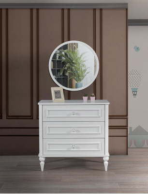 Childrens room Chests of drawers Wood Modern Design Sideboard new White Furniture