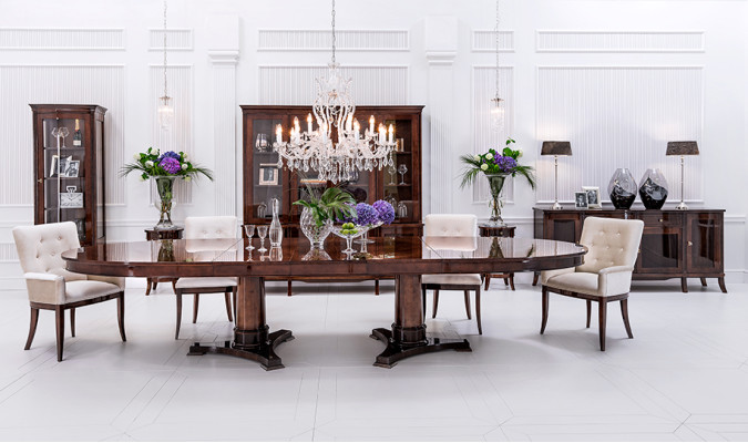 Design Dining room Dining table Table 6 Armchair Chair Lehn Chairs Real Wood