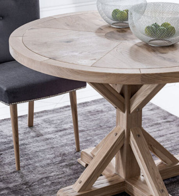 Classic r Design Round Table Round Table Wood Tables 110/140 cm Dining room new