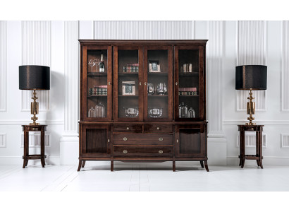 Wall cabinet noble sideboard wood baroque style high gloss buffet display case wardrobe