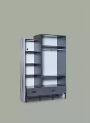 Wardrobe Gray Coat rack Cabinets Bedroom Wood Furniture Furnishings 134cm