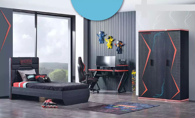 Modern Tables Desk Children's Desk Black Gamer Computer Table