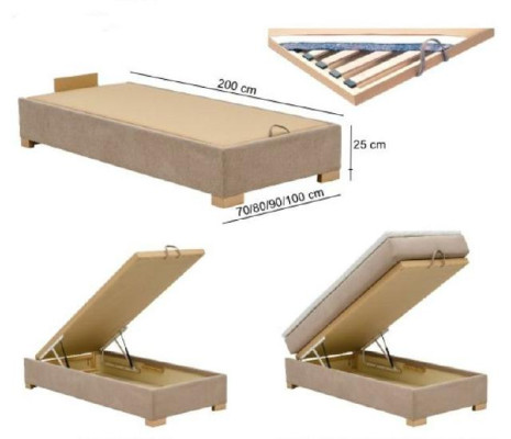 Bed Continental Boxspring Beds Upholstery High Double Leather Textile Bed