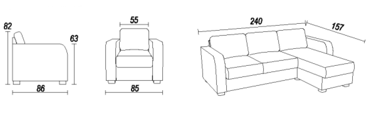 Corner sofa Sofa Couch Leather Textile Fabric Living landscape Suite Upholstery Corner CAPRI