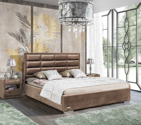 Designer Bed Bedroom Beds Textile Leather Hotel Luxury Velvet Upholstery
