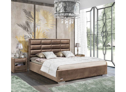 Designer Bed Bedroom Beds Textile Leather Hotel Luxury Velvet Upholstery
