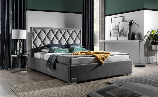 Designer Bed Bedroom Beds Textile Leather Hotel Luxury Upholstery Seat Fabric