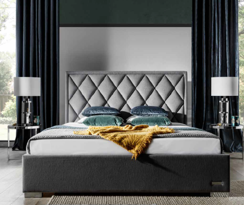Designer Bed Bedroom Beds Textile Leather Hotel Luxury Upholstery Seat Fabric