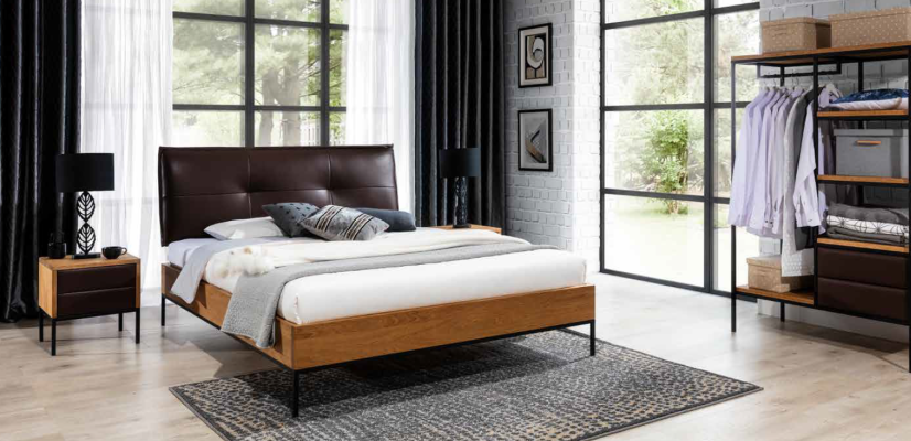 Bed Wood Loft Designer Beds Upholstery Leather Textile Fabric Hote 140 160 180 x 200