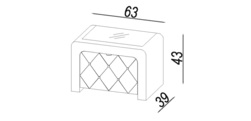 Bedside table Bedside tables NIGHT DRAWER Side table Free choice of color ROMA