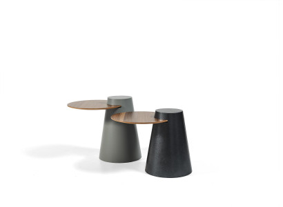 Set 2x Coffee tables Coffee table e Side tables Designer Round glass tables