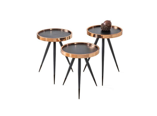 Luxurious contemporary set of 3 designer coffee tables for the living room