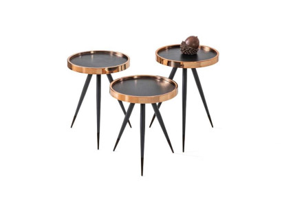 Luxurious contemporary set of 3 designer coffee tables for the living room