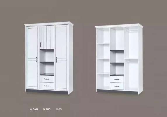 Country House Wardrobe Bedroom Furniture Wood White Wardrobe Noble Cabinets