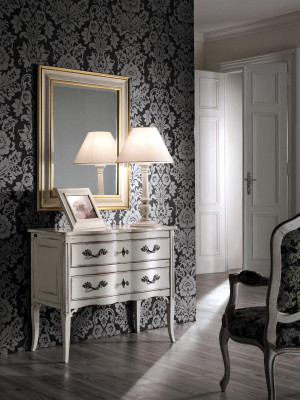 Chests of drawers Furniture Wardrobe Living room White Sideboard Chest of drawers with Mirror Wood