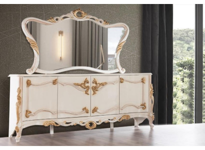 Sideboard with Mirror Suite Ess Baroque Chests of drawers Wood Chest of drawers Wood Wardrobe new