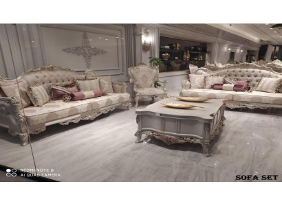 Sofa Set Baroque Rococo Furniture Living room Seating Set Upholstery 4pcs. new