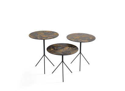 Round tables Table Coffee tables Tables Luxury Design Side tables 3 pcs.