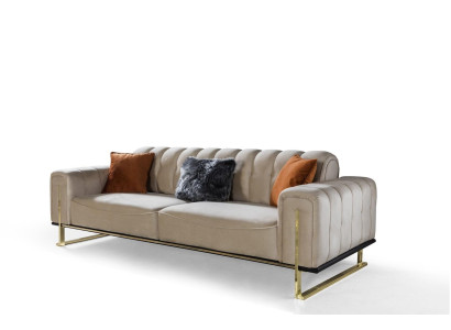 Sofa 3 Seater Modern Furniture Beige Color Living room Luxury Couches 240cm