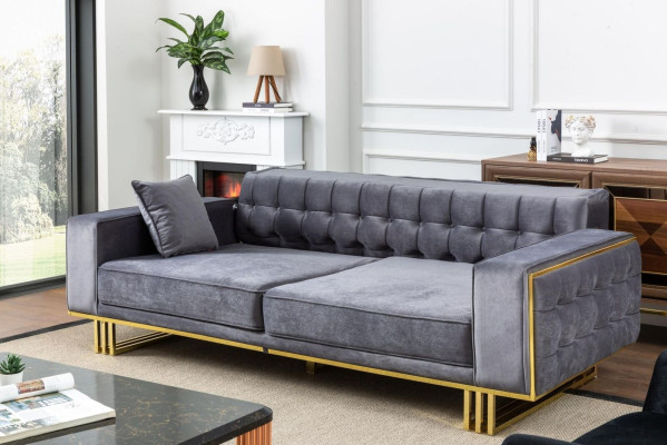 sofa Luxury Furniture Living room Feet 240cm Couch Sofas Couches 3 Seater