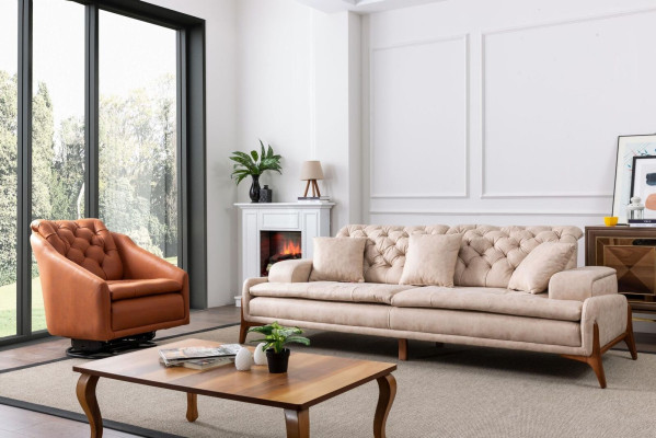 Living room Set Sofa set 3+1 Corner sofa L-shape Corner suite Corner sofa Couch 3-piece.