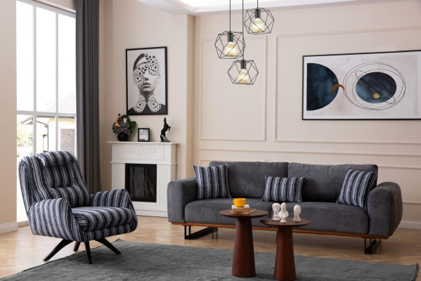 Living room set Designer Sofa set 4 +1 Seater Suite Couches Furniture 2-piece.