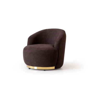 Armchair Modern Brown Living room Textile Luxury Design Furniture Lounge Club