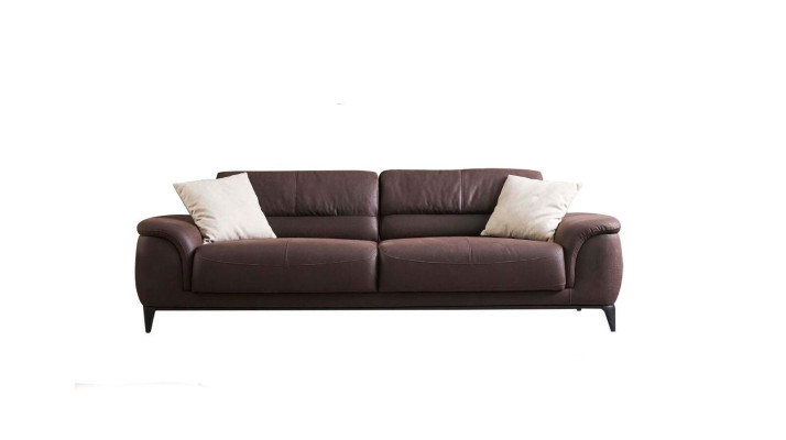 Upholstered Sofa Three Seater Couch Sofa 3 Seater Brown Fabric Fabric Sofa Sofas