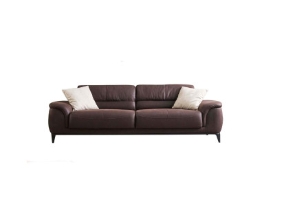 Upholstered Sofa Three Seater Couch Sofa 3 Seater Brown Fabric Fabric Sofa Sofas