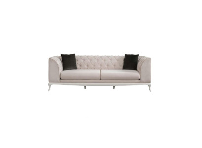 Living room Fabric Sofa Three Seater Chesterfield Couch Sofa 3 Seater Beige Fabric