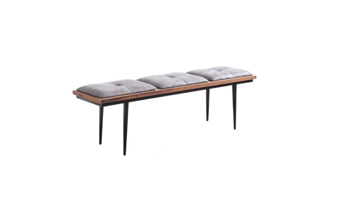 Stool Bench seat Upholstery Upholstered Bench Dining room Seater Fabric Brown Design