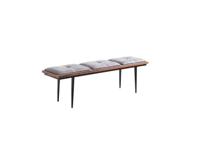 Stool Bench seat Upholstery Upholstered Bench Dining room Seater Fabric Brown Design