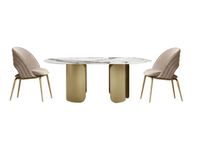 Exclusive Dining room Set Consists of 5 pieces. Dining table + 4x Chairs Luxury Complete