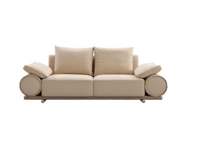 Modern Sofa 3 Seater White Color Designer Upholstered Sofa in Living room new