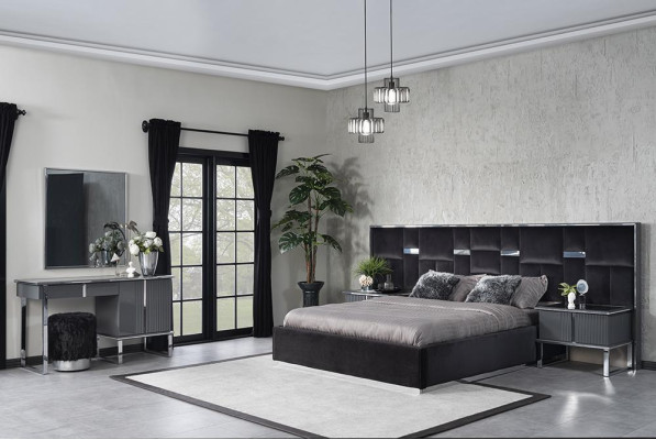 Bedroom Complete Design Furnishings Bed 2x Bedside tables Luxury Dressing table