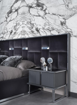 Complete bedroom furniture Double bed 2x Bedside tables Luxury Wardrobe