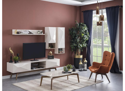 Modern Luxury Wall unit Set Living room Furniture Design Furnishings