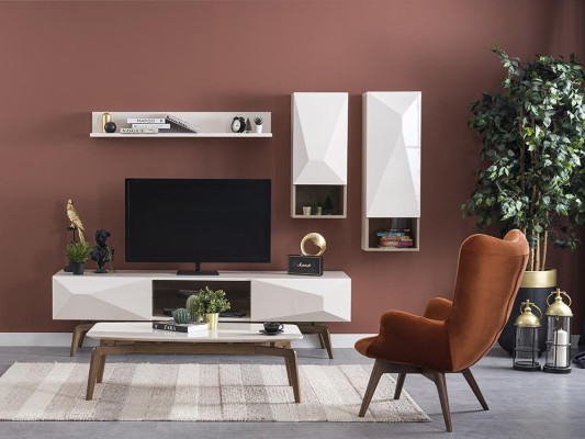 Modern Luxury Wall unit Set Living room Furniture Design Furnishings