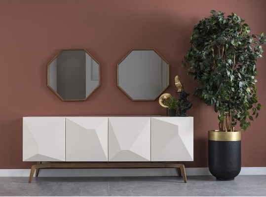 Modern Dining room Furniture Design Sideboard with 2x Mirror Furnishings