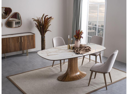 Luxury Complete Dining table 4x Chairs Luxury Dining room Furnishings Design Furniture
