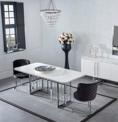 Modern Design Furniture Dining room Dining table Luxury 4x Chairs new Furnishings