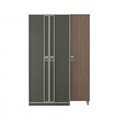 Wooden cupboard Wardrobe Children's cupboard Wardrobe Wood Gray Design