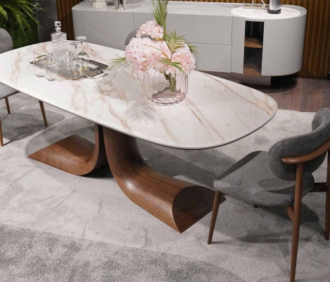 Dining room Dining table 4x Chairs Luxury Complete Set 4-piece Dining Group Wood Table