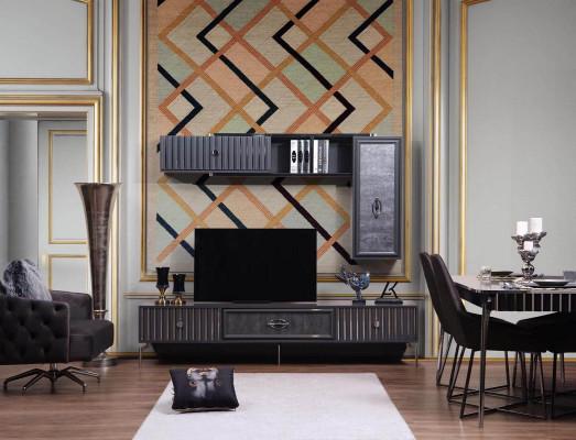 Luxury Wall unit Living room Sideboard TV cabinet Shelf Walls Wardrobe