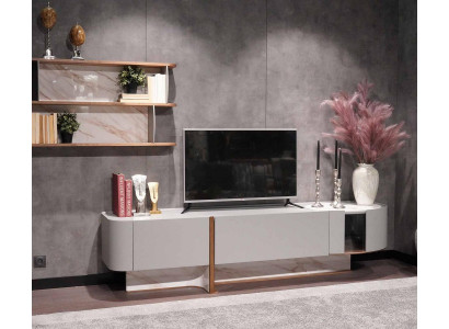 Living room set luxury wall unit TV lowboard sideboard new wall shelf