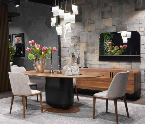 Dining room Complete Set Dining table Chairs Dining room Set Ess Group Wood Table 5pcs